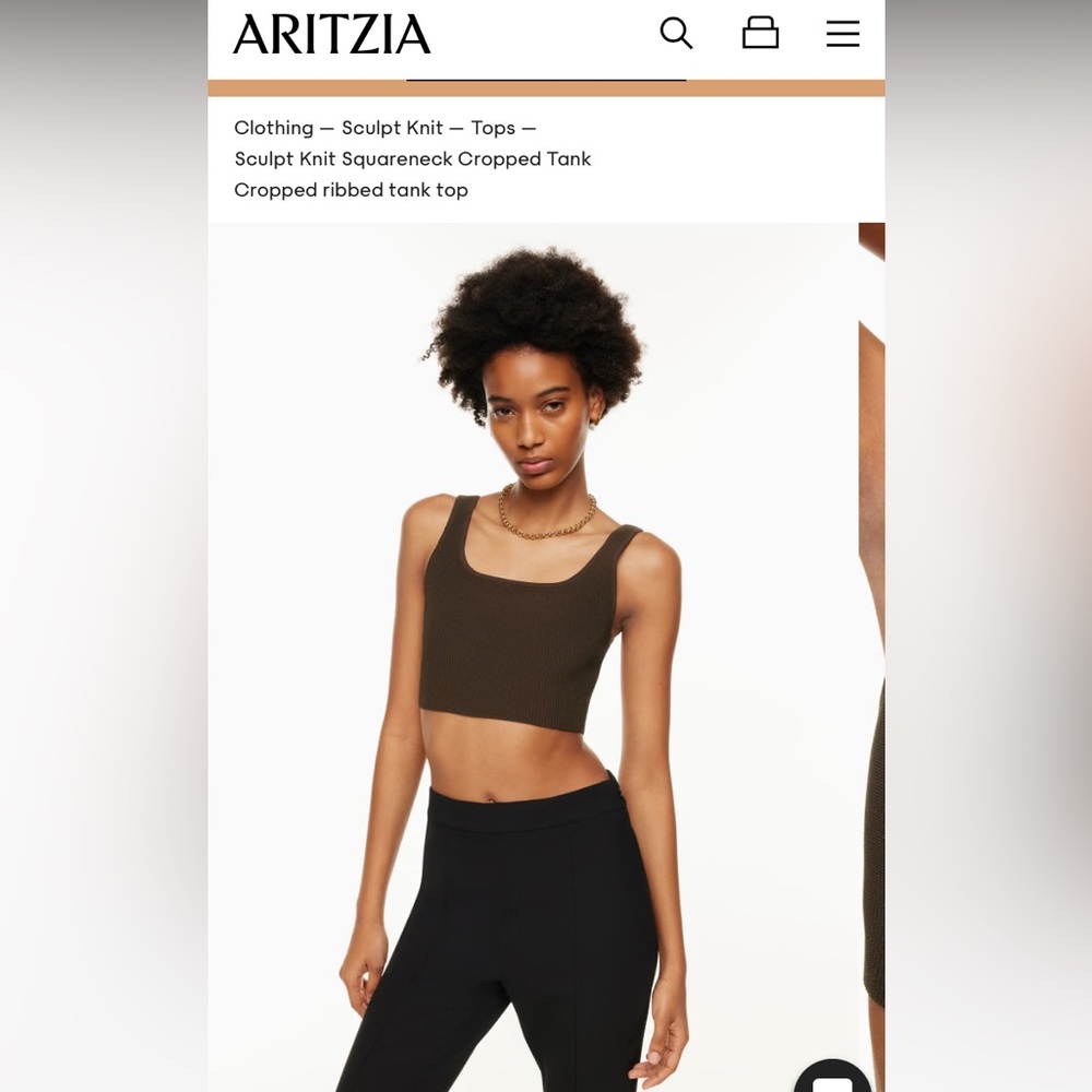 NWT Aritizia / Babaton Sculp Knit Tank